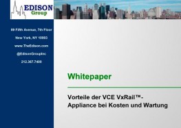 Vorteile der VCE VxRail™- Appliance bei Kosten und Wartung