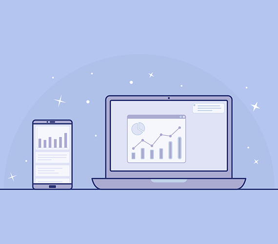 Computer-mit-Statistik-auf-dem-Bildschirm