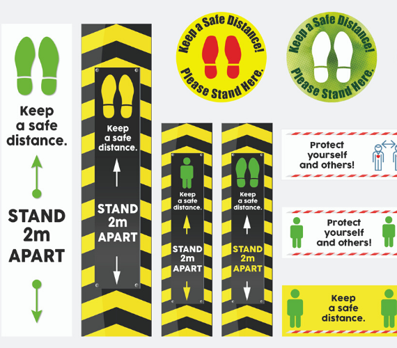 OKI arbeitet mit Floralabels zusammen, um Einzelhändler und Unternehmen dabei zu unterstützen, Social Distancing mit wirkungsvoller visueller Kommunikation zu fördern