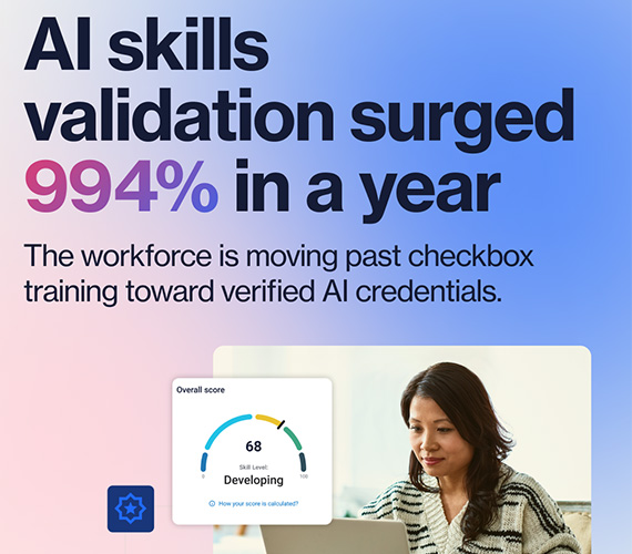 Zahl der Mitarbeitenden, die ihre Kenntnisse in KI-Kompetenz nachweisen wollen, steigt um 994 Prozent